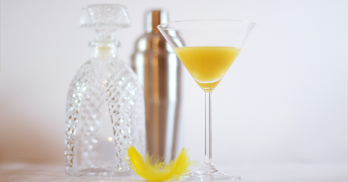 A glass of Mango Martini