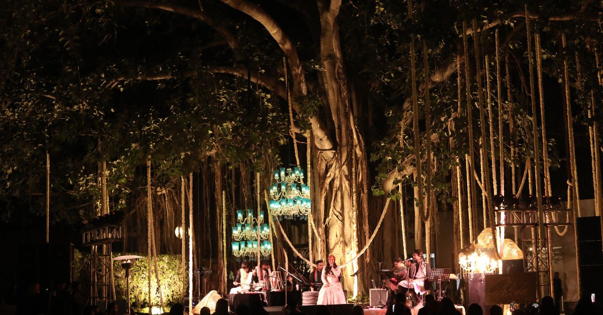 Ibtida's show under a banyan tree. 