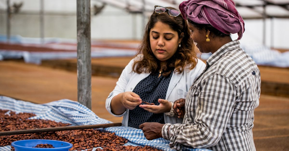 Chef Sanjana Patel at cacao farm