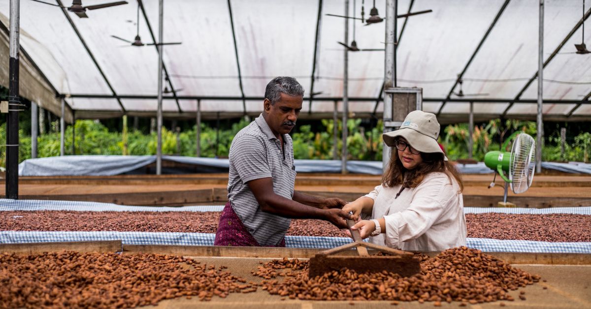 Chef Sanjana Patel at cacao farm