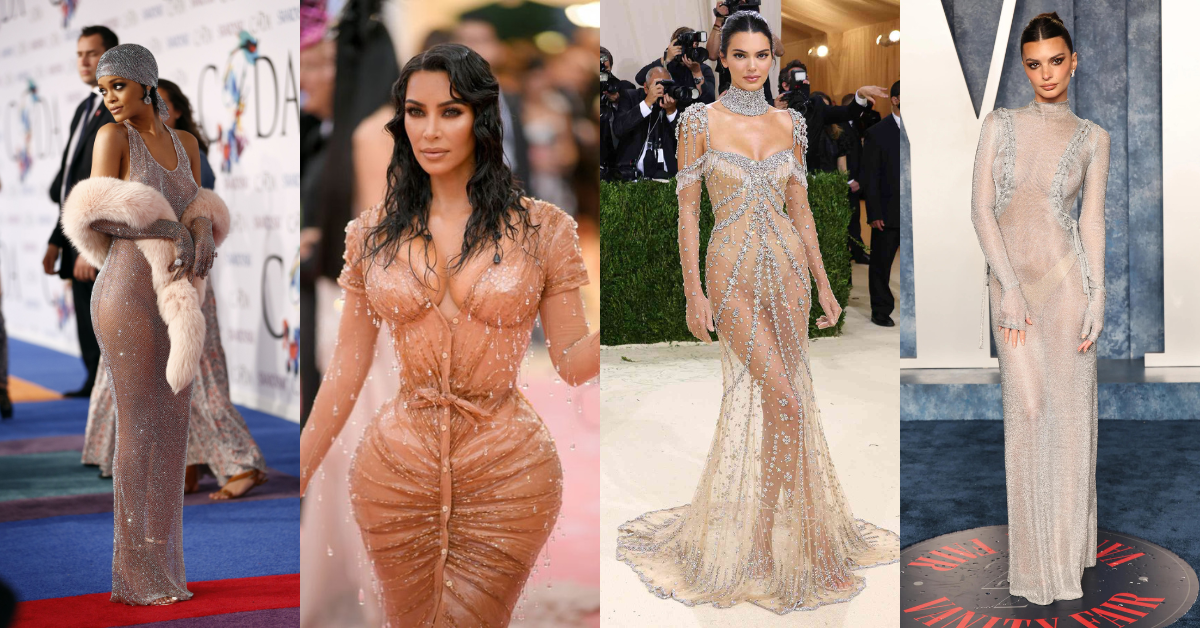 Naked Dresses: Rihanna, Kim Kardashian, Kendall Jenner, EmRata