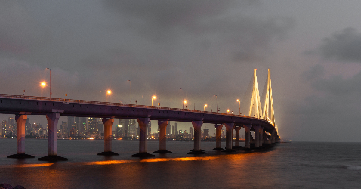 a view of the sea link at night, things to do in Mumbai